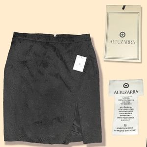 ALTUZARRA Black Pencil Skirt with Slit